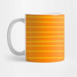 Yellow stripes on orange Mug